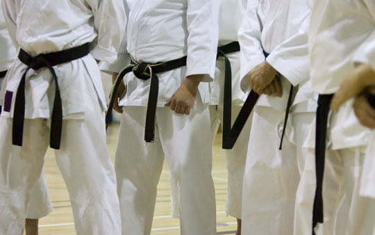 Black belts taking the masters class that offers high end self defense.